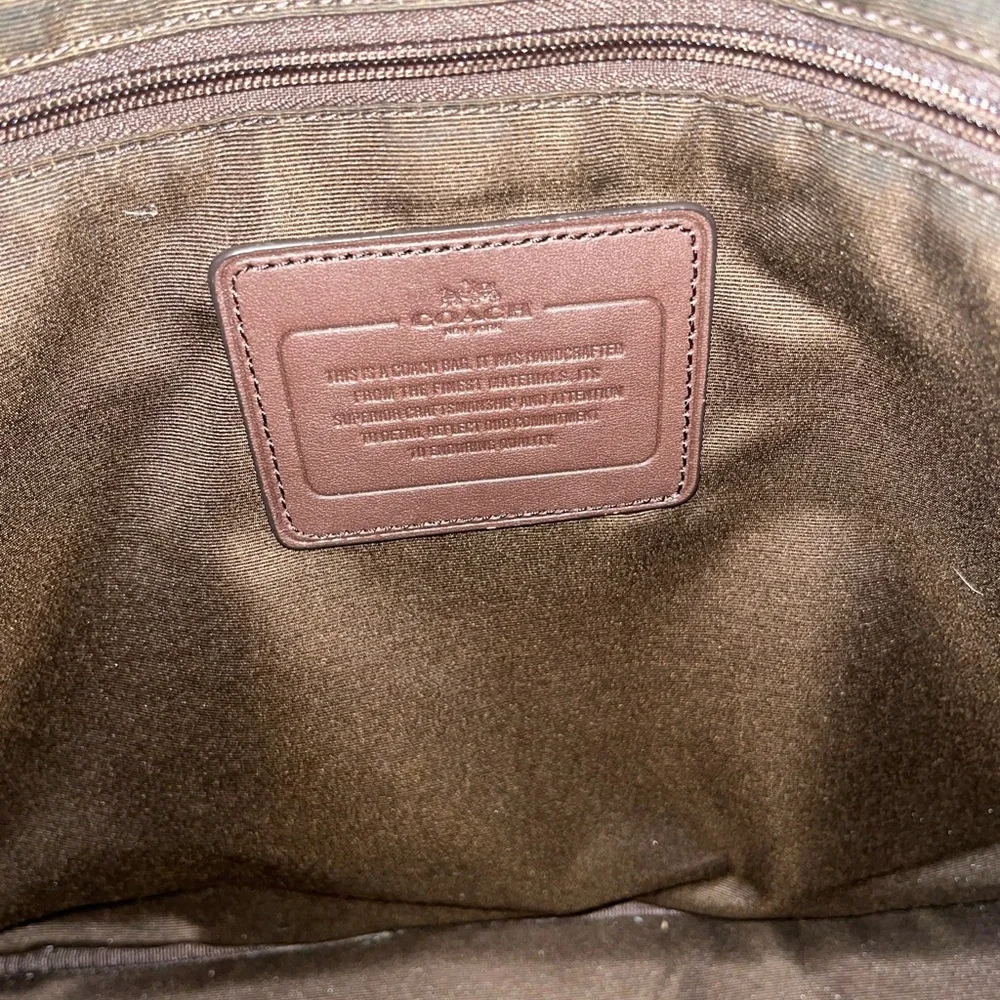Coach Slim Bicolor Leather Briefcase - Picture 7 of 13